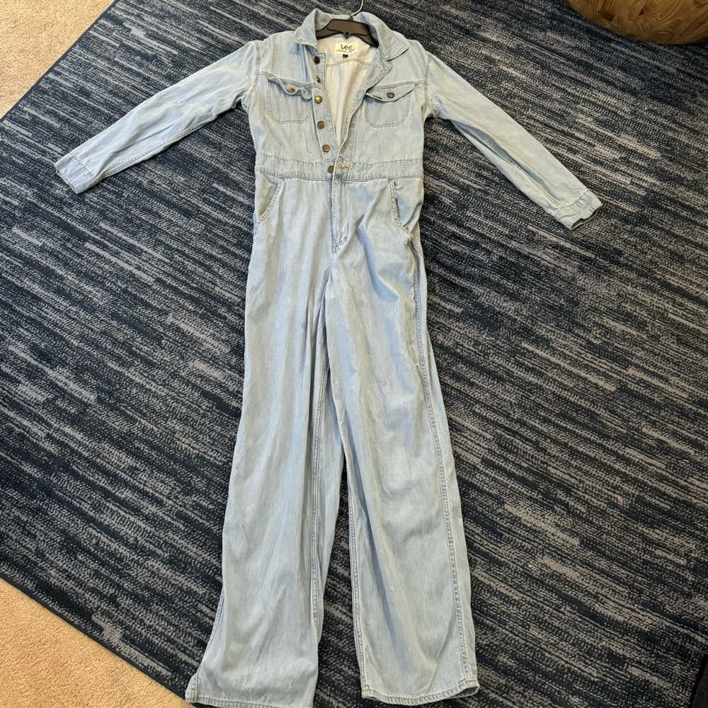 Lee Denim Button-Up Jumpsuit